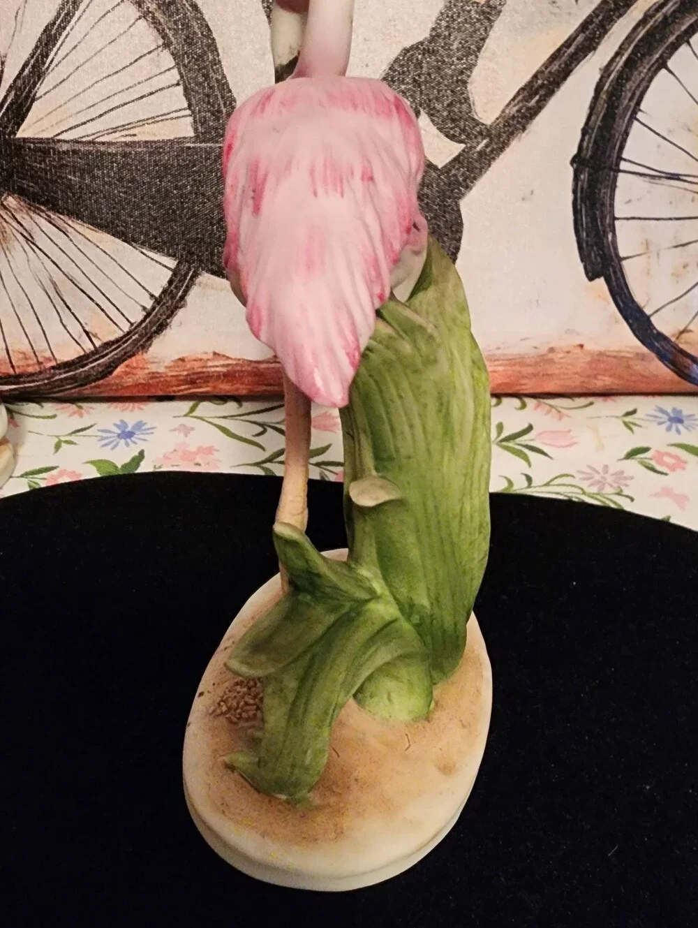 Vintage Lefton Pink Flamingo Ceramic Decor Figurine